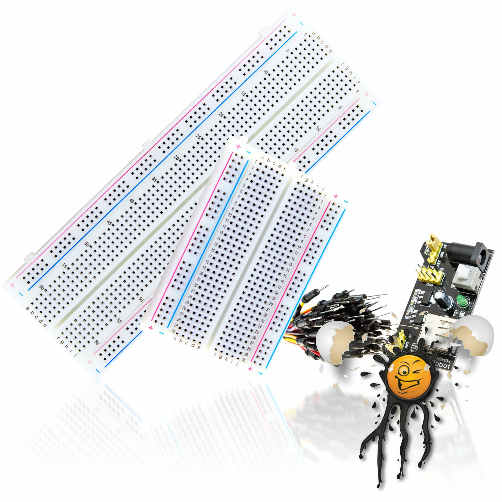 MB-102 IoT ESP8266 Breadboard Socket Board 400 830 Power Supply Jumper Cable Kit