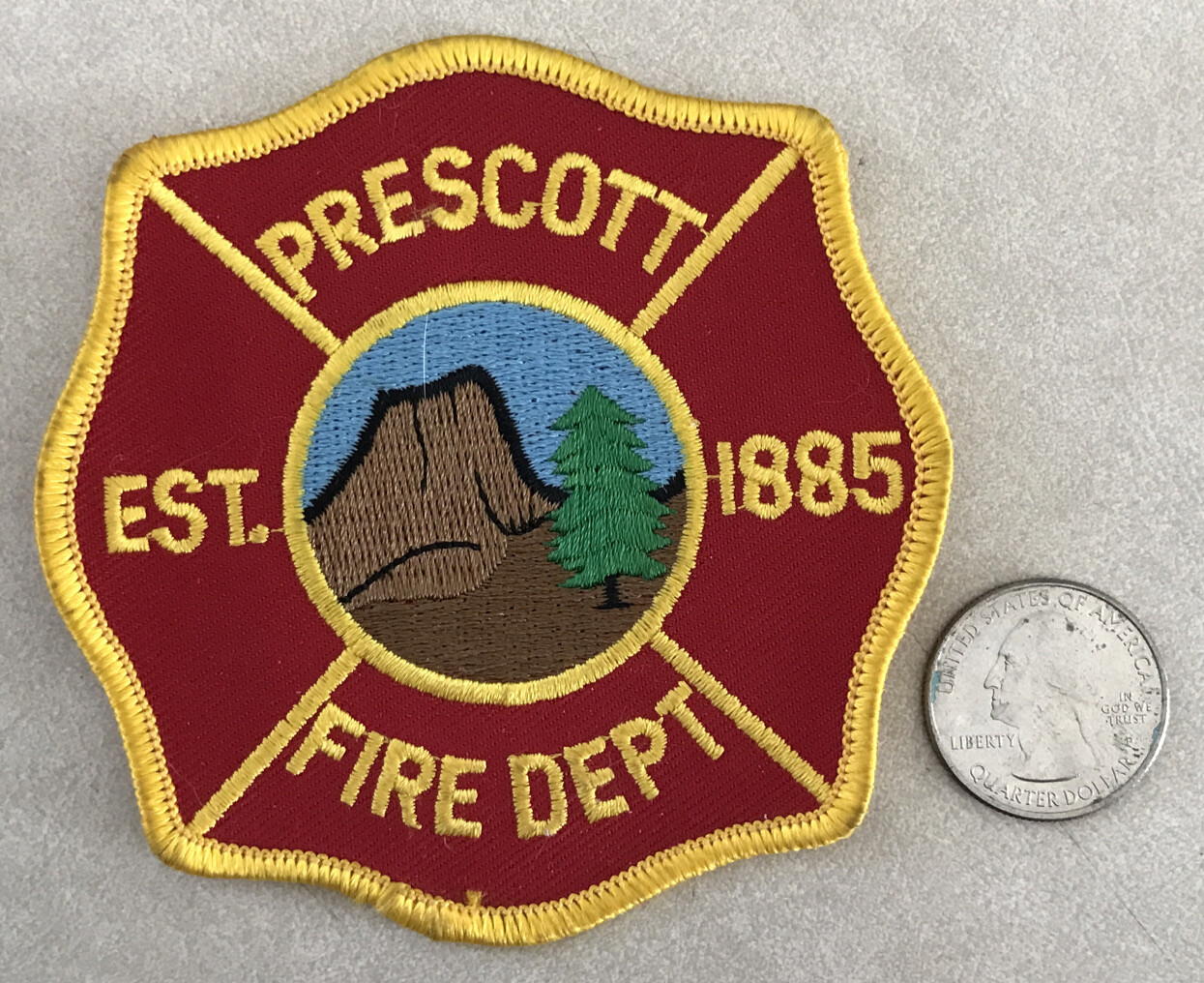 Vtg Prescott Arizona AZ Fire Department Est 1885 Embroidered Sew On Patch