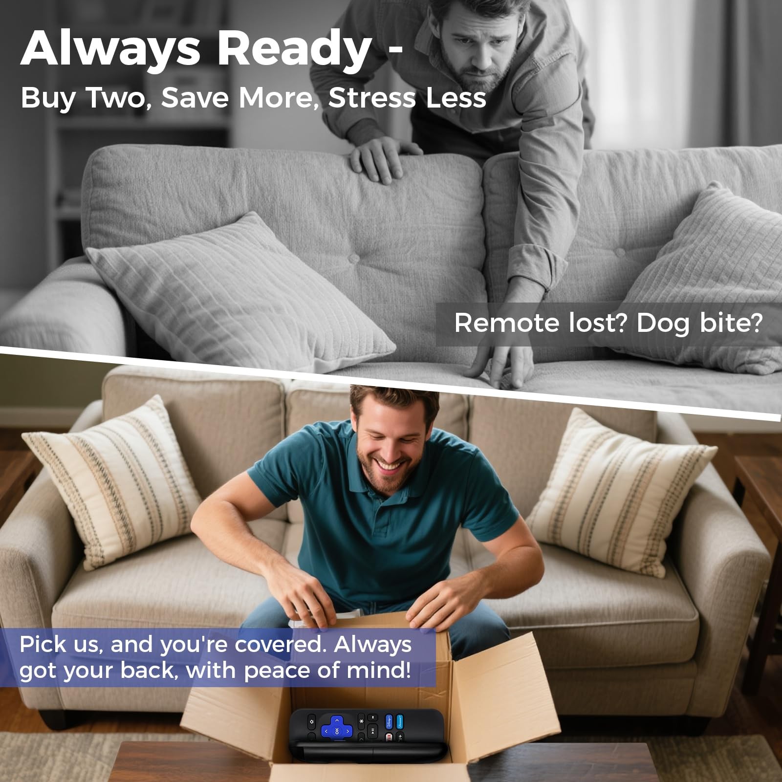 2 Packï¼‰ Replacement Remote for Roku-Box-Express-Player-Premiere - NOT for A...