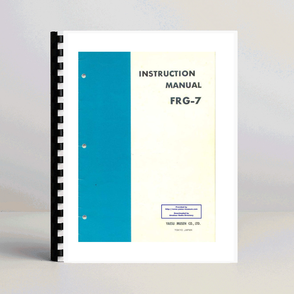 Yaesu FRG-7 Instruction Manual