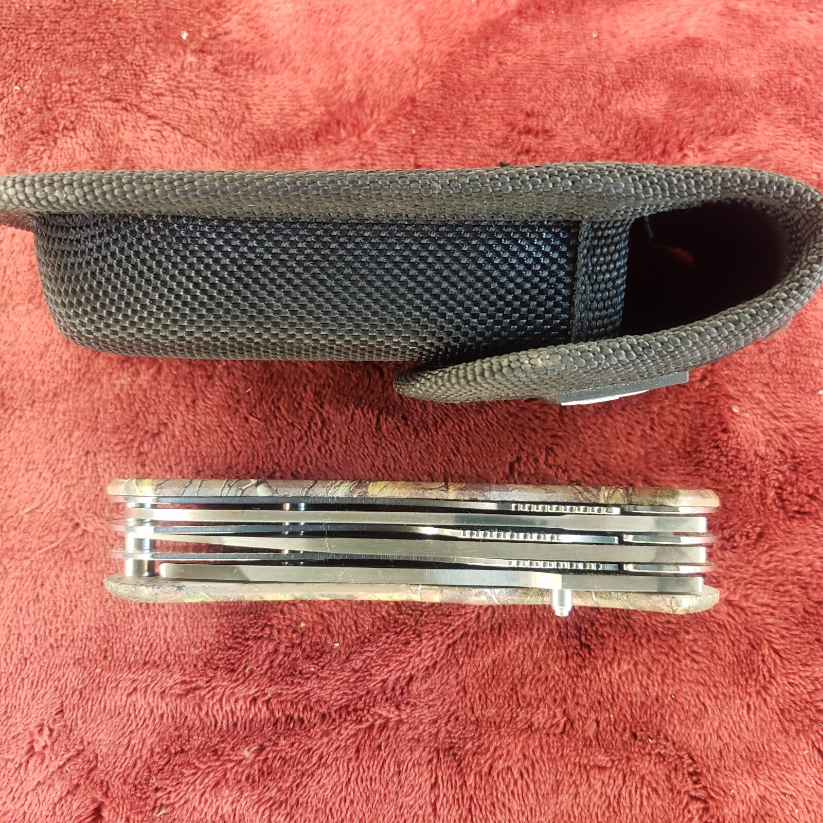 Redhead Knives Multitool Multi tool 3 fully locking tools Camo Knife with Sheath