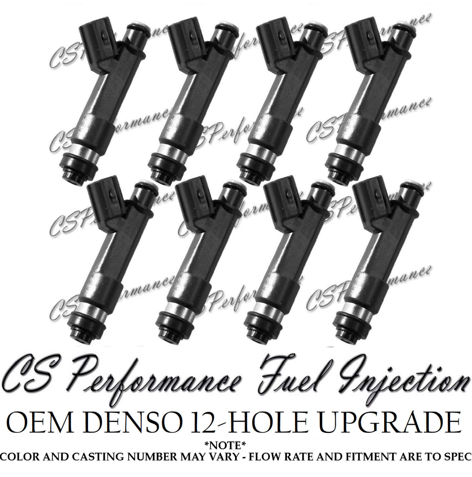 12-HOLE UPGRADE OEM Denso Fuel Injectors (8) set for 05-09 Lexus Toyota 4.7L V8