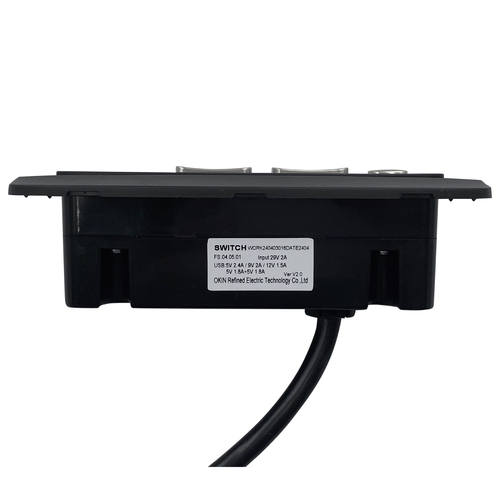 Okin FS.04.05.01 Power Recliner 5 Button 5 Pin Switch Control with USB A C Ports