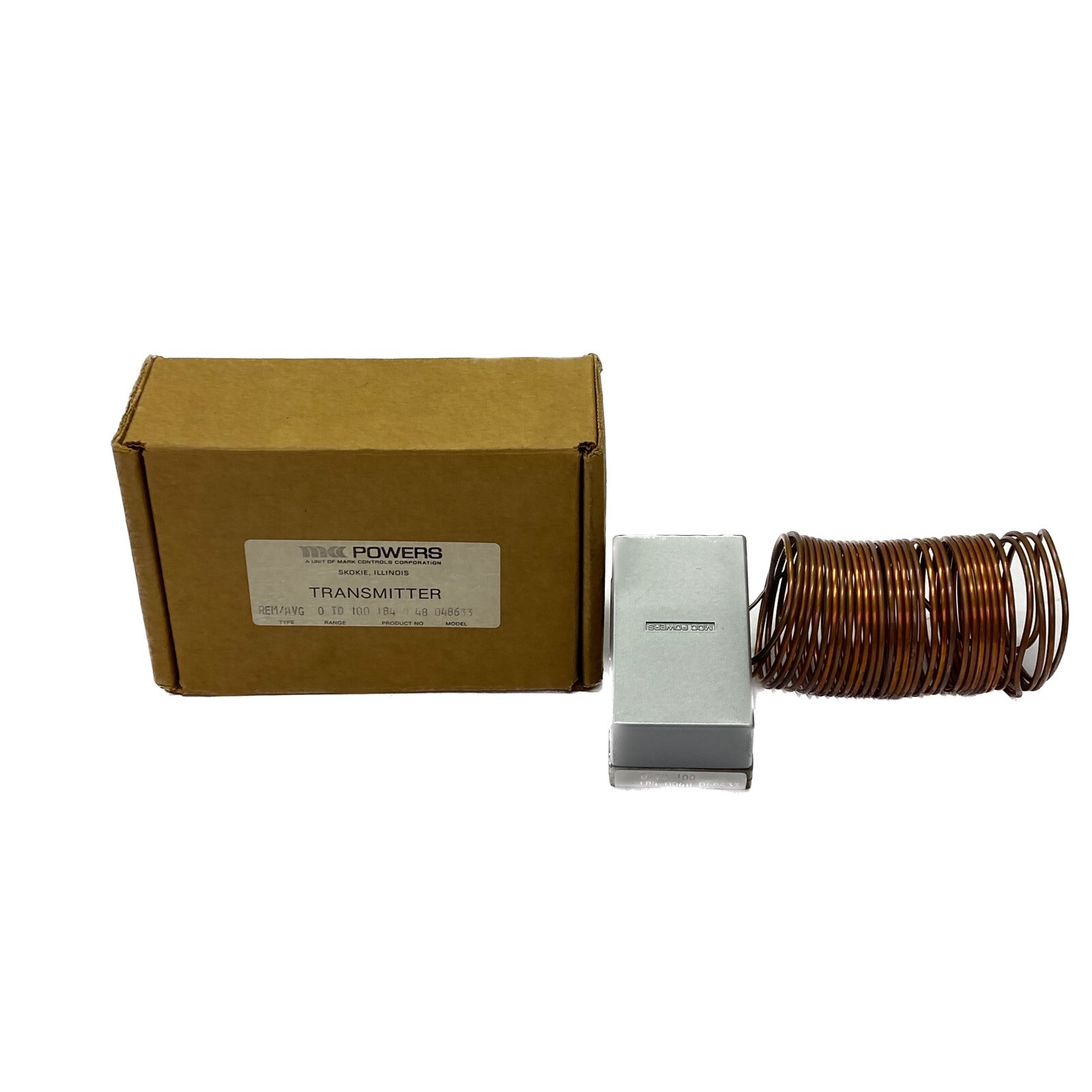 NIB MCC Powers 0-100DEG F REM/HVG Direct Acting Temperature Transmitter 184-0048