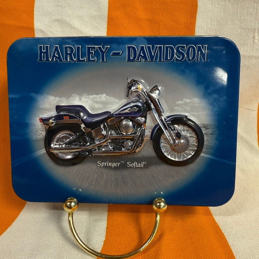 Vintage Harley-Davidson Springer Softail Heritage Playing Cards w/ Tin Case