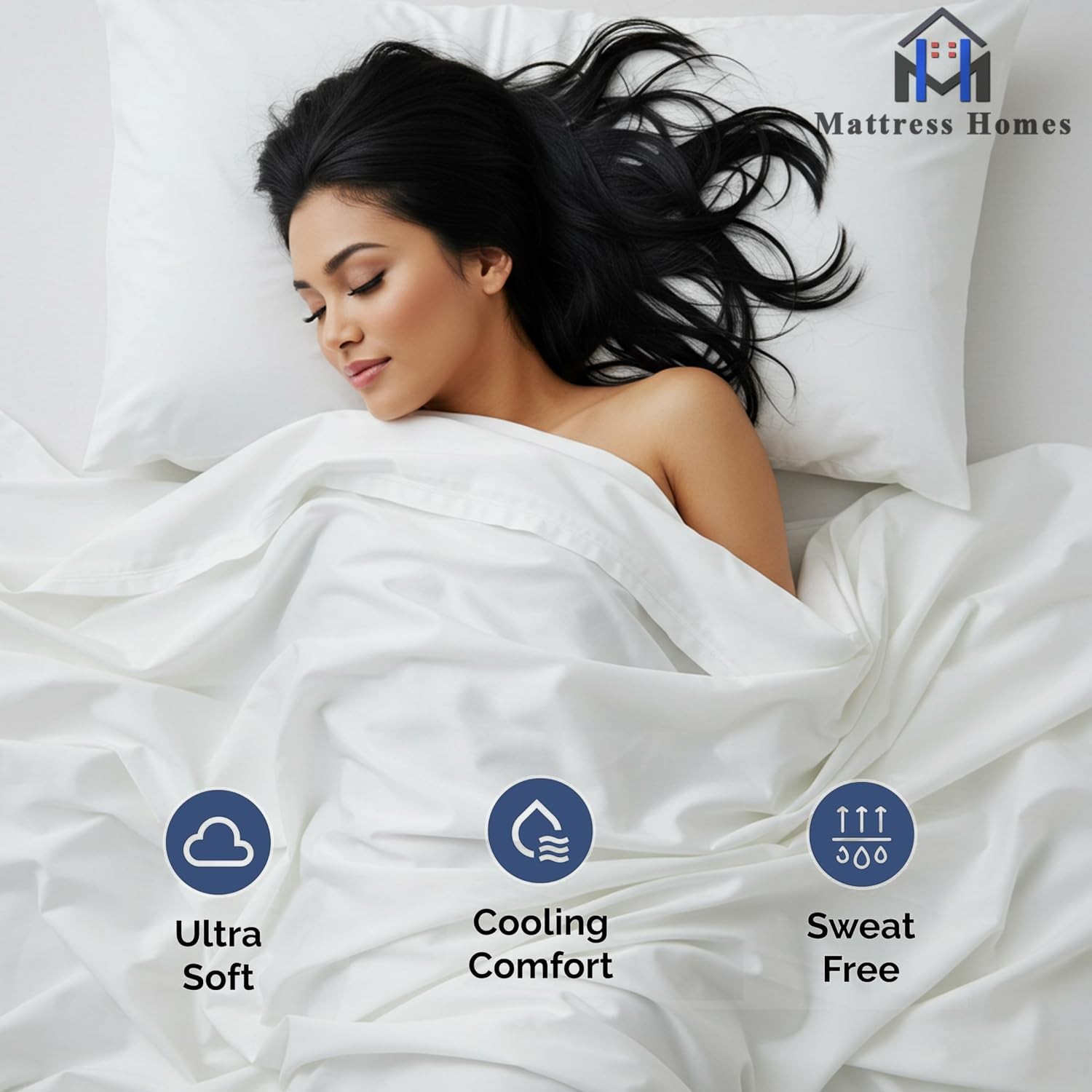 Queen Size Flat Sheet - Hotel Quality Top Bed Queen, 01 White Solid