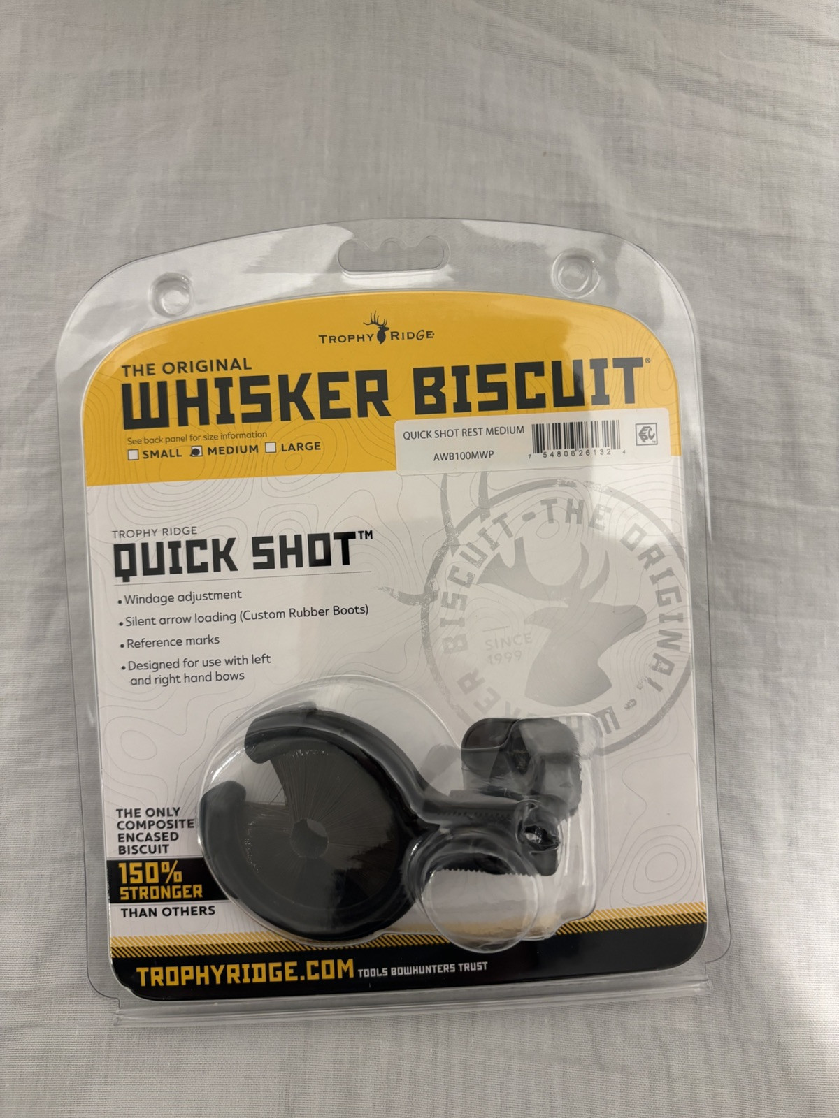 Whisker Biscuit Quick Shot MEDIUM With Bracket & Screws - Trophy Ridge #AWB100M