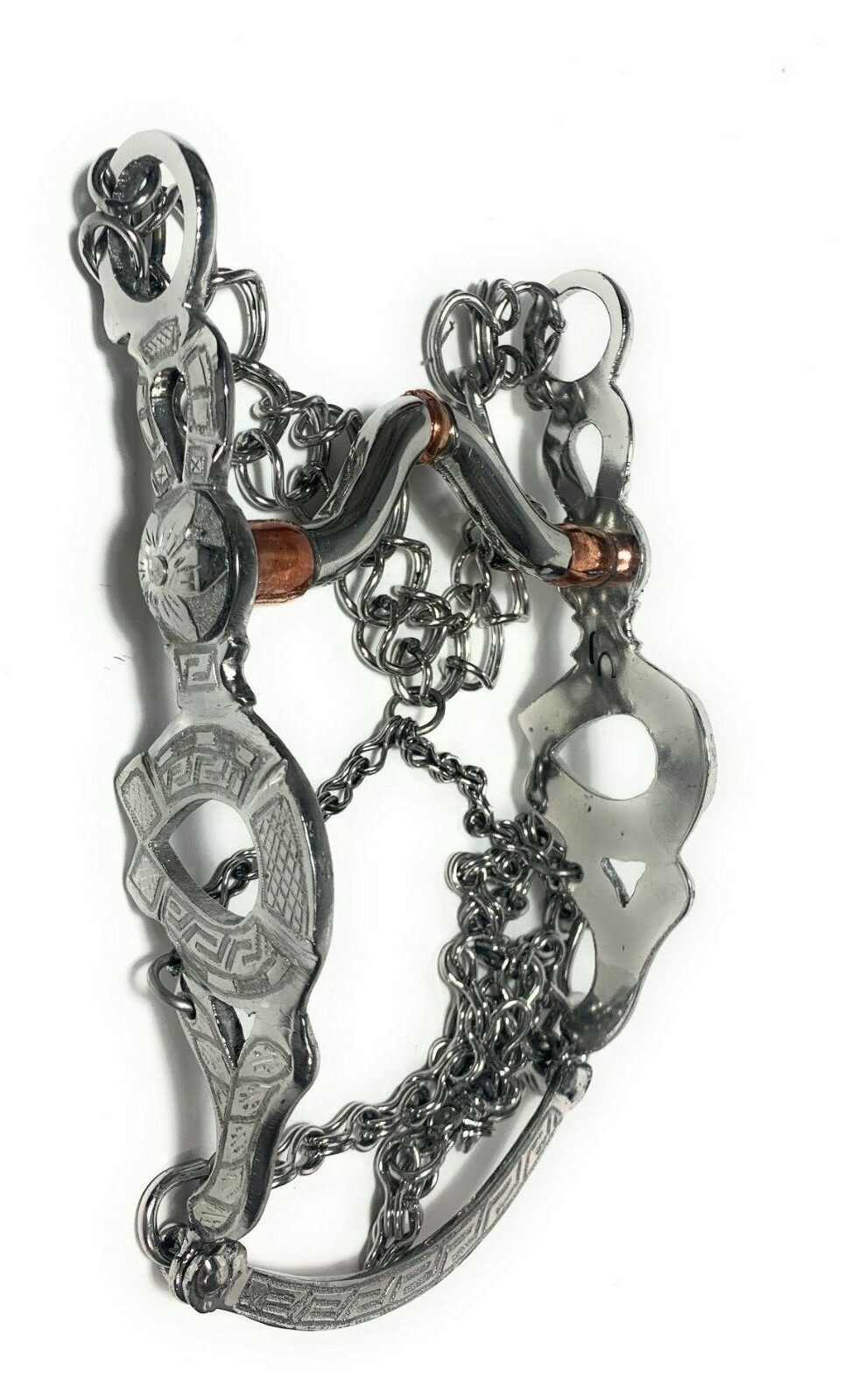 5 3/8" Stainless Steel Charro Saddle Horse Bit, Freno Charro Mexican Horse Bit