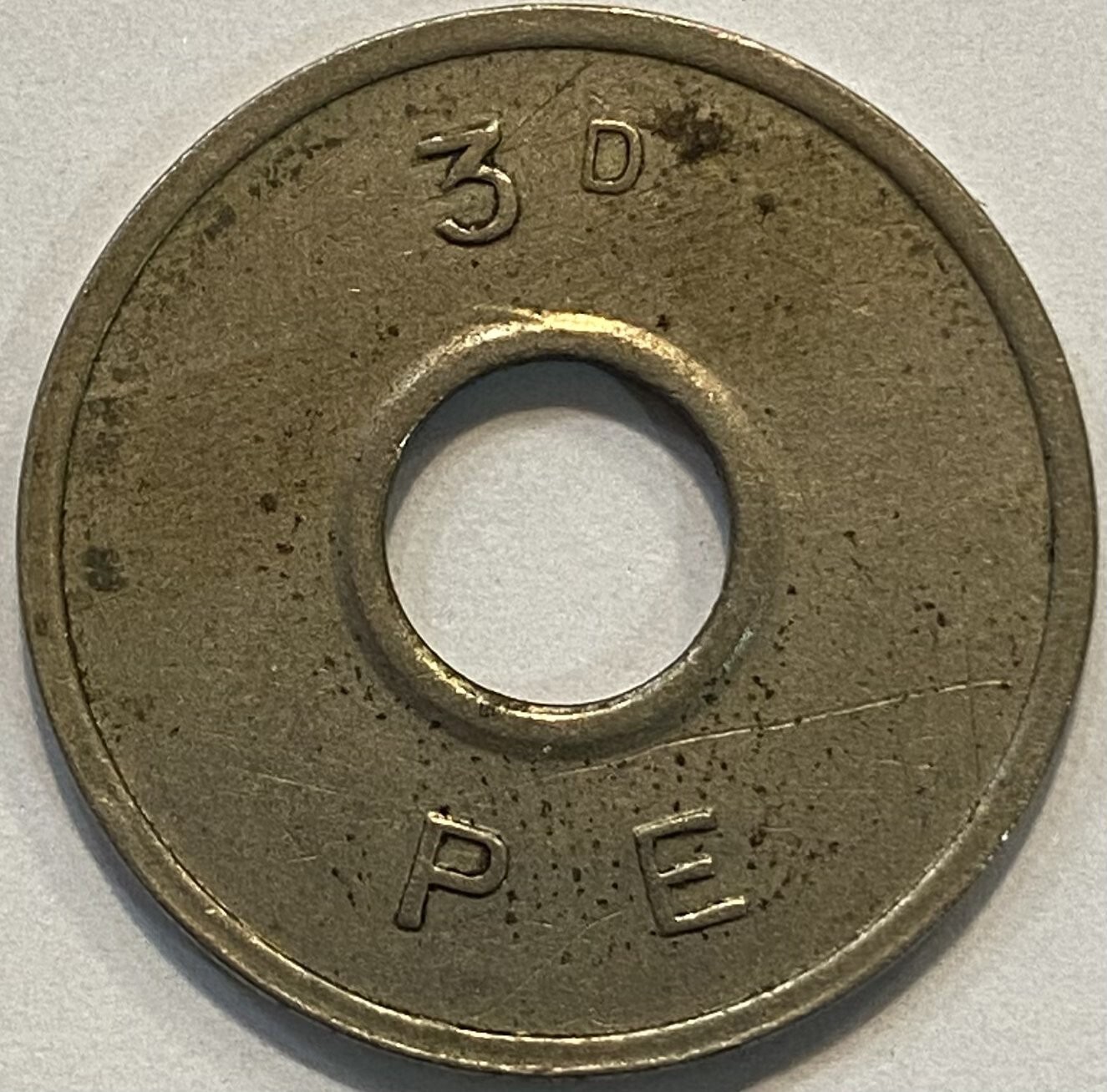 Value in Kind only 3d PE Trade Token Center Hole