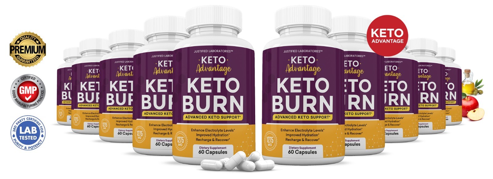 Keto Advantage ACV Pills 1275MG New Improved Formula 10 Pack