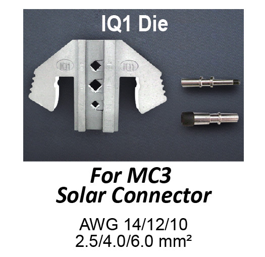 TGR Crimping Tool Die - IQ1 Die for MC3 Solar Connectors AWG 14/12/10
