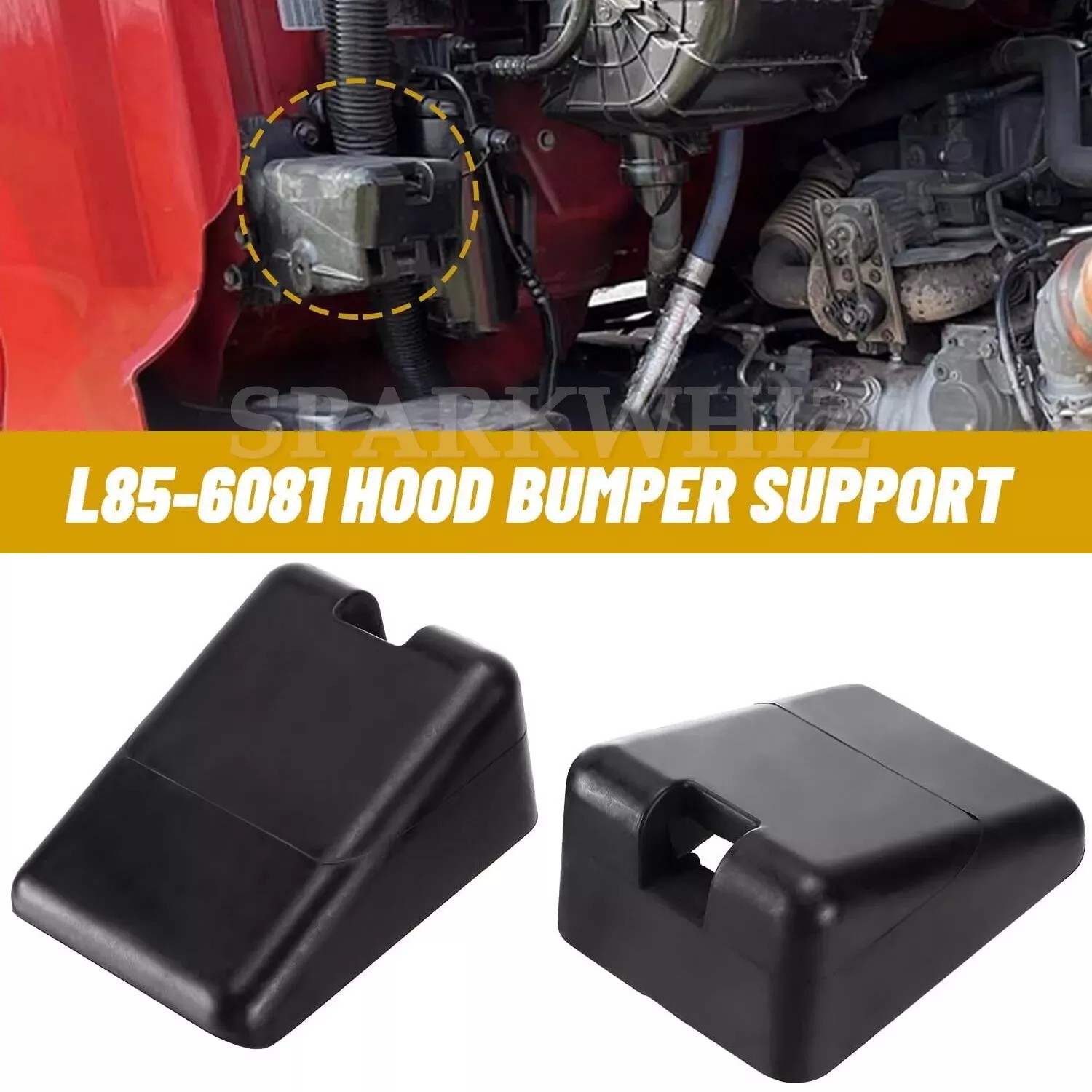 2X Hood Bumper Support For Peterbilt 567 579 Kenworth T680 T880 L85-6081 New
