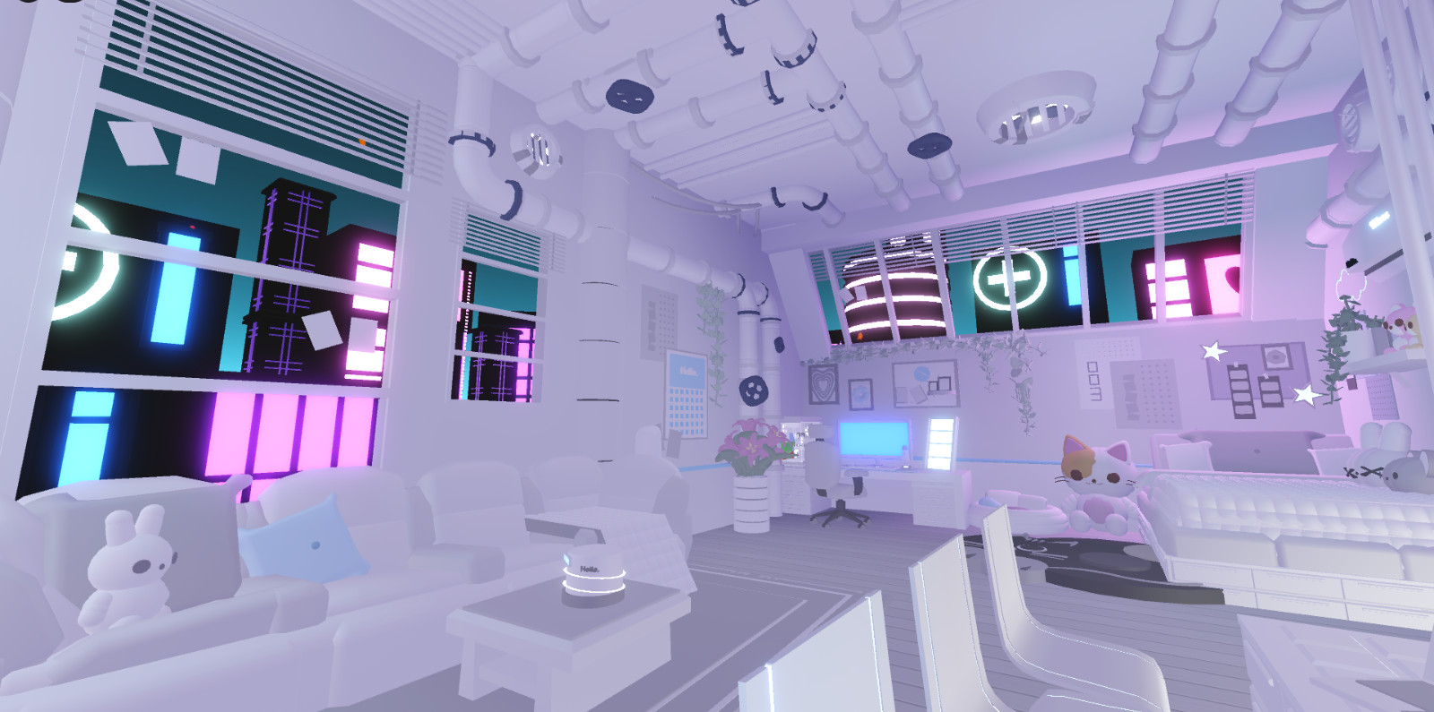 ⭐ Glitch Build Cyberpunk Detailed Home House Adopt From Me (Not a grind house❌)