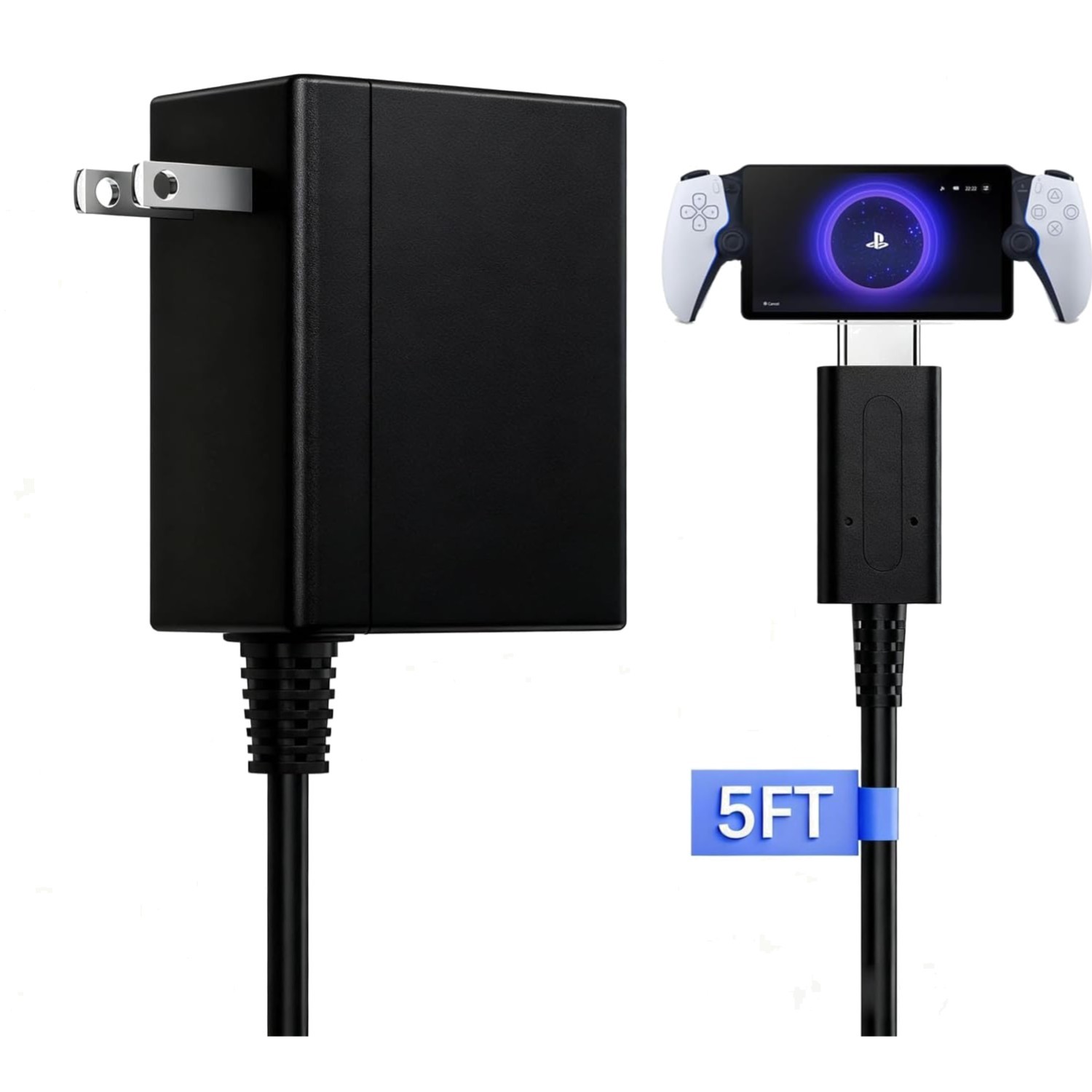 Charger for PS Portal Remote Player Charger Power AC Adapter Fast Travel Char...