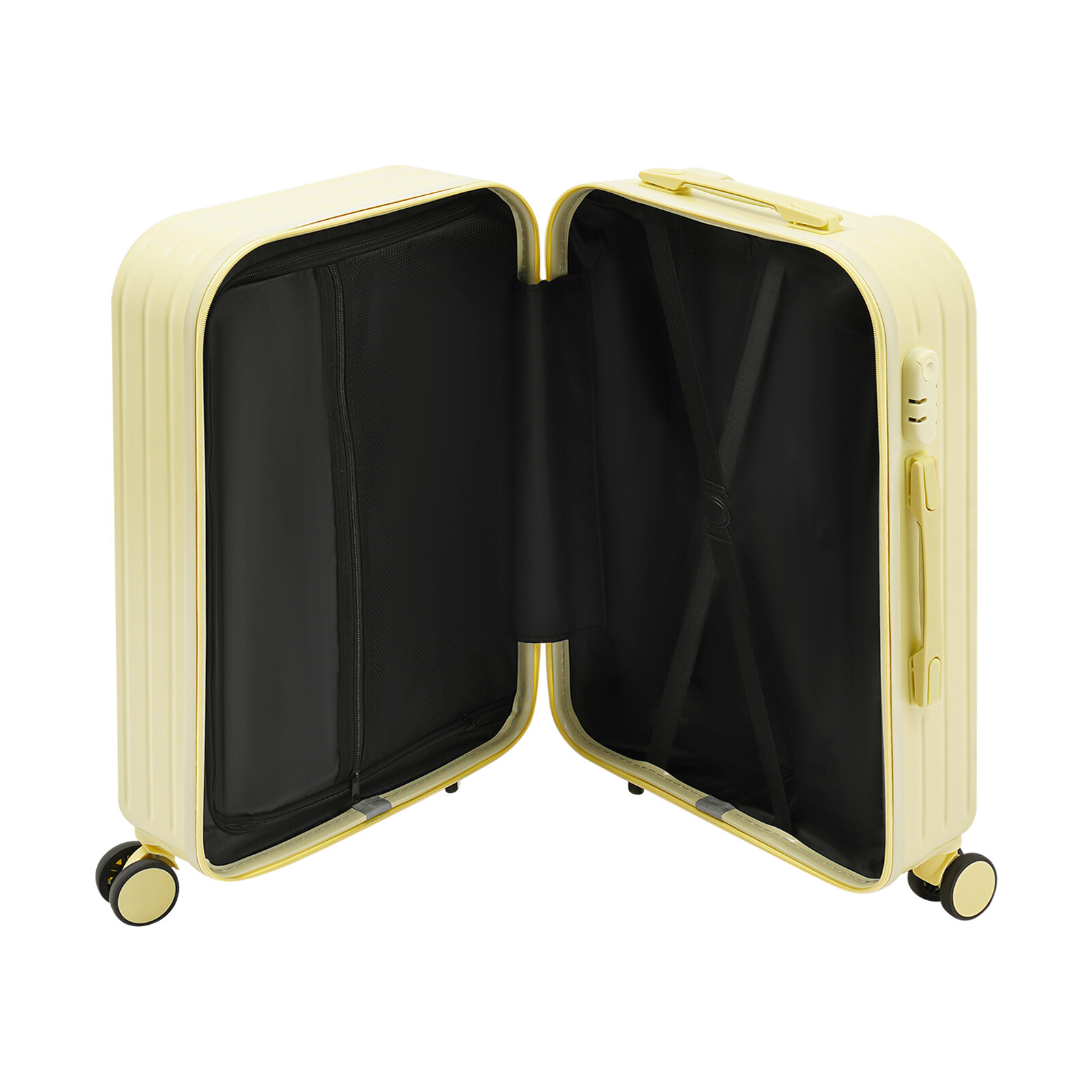 24" Travel Luggage Suitcase, Travel Luggage Suitcase, Light Yellow