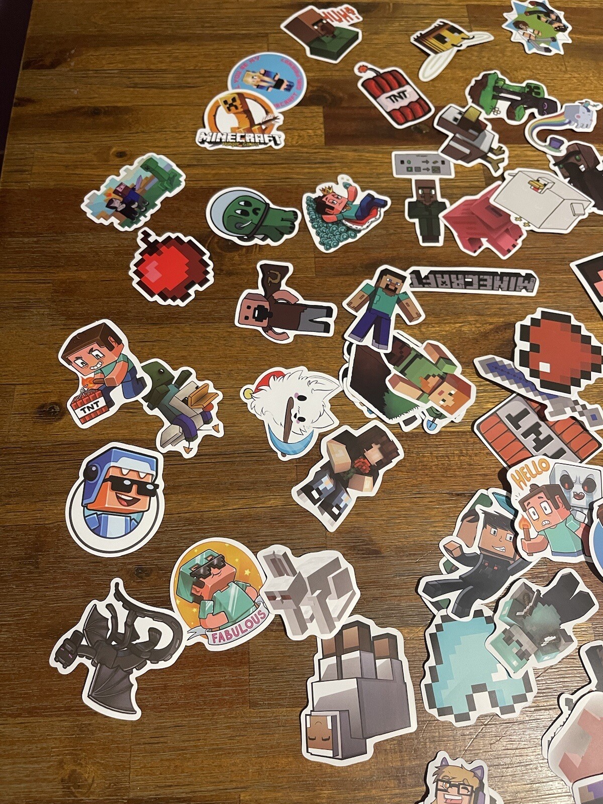 Set of 100 Minecraft Theme Sticker Decals Various