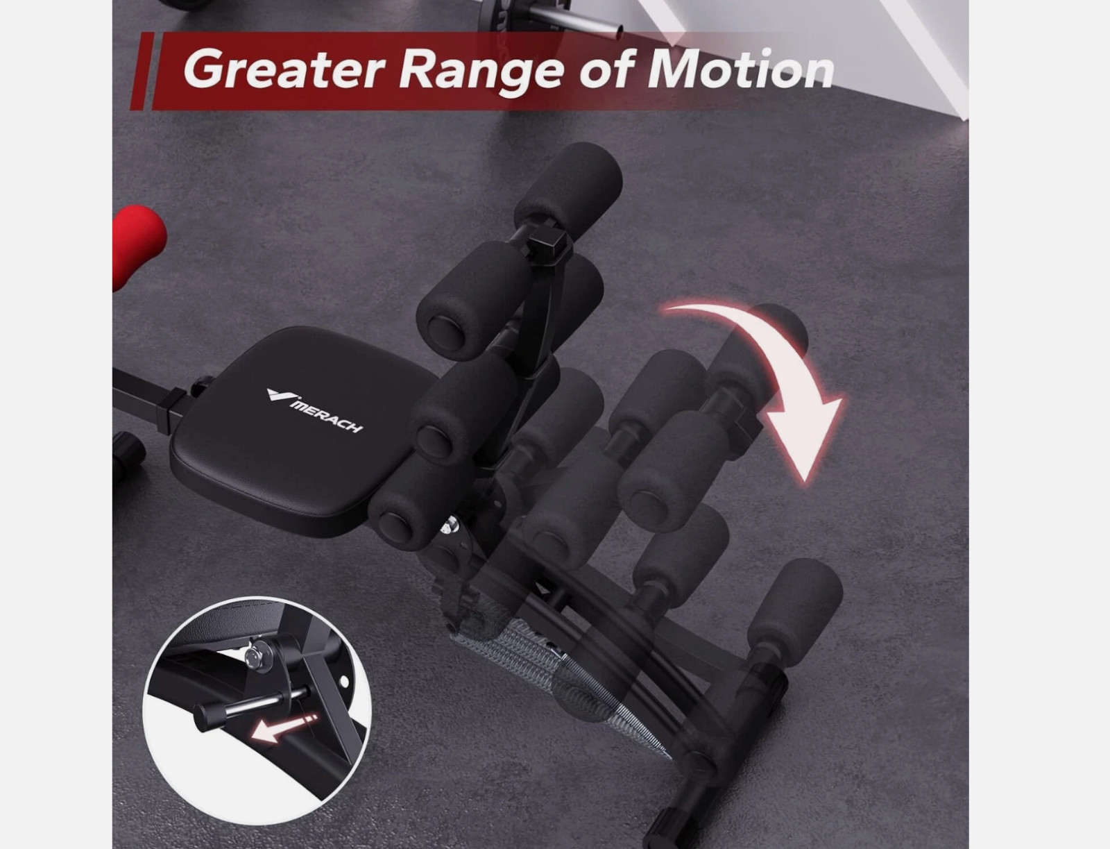 MERACH Ab Machine, Stomach Workout Equipment with Adjustable Length, Abdominal W