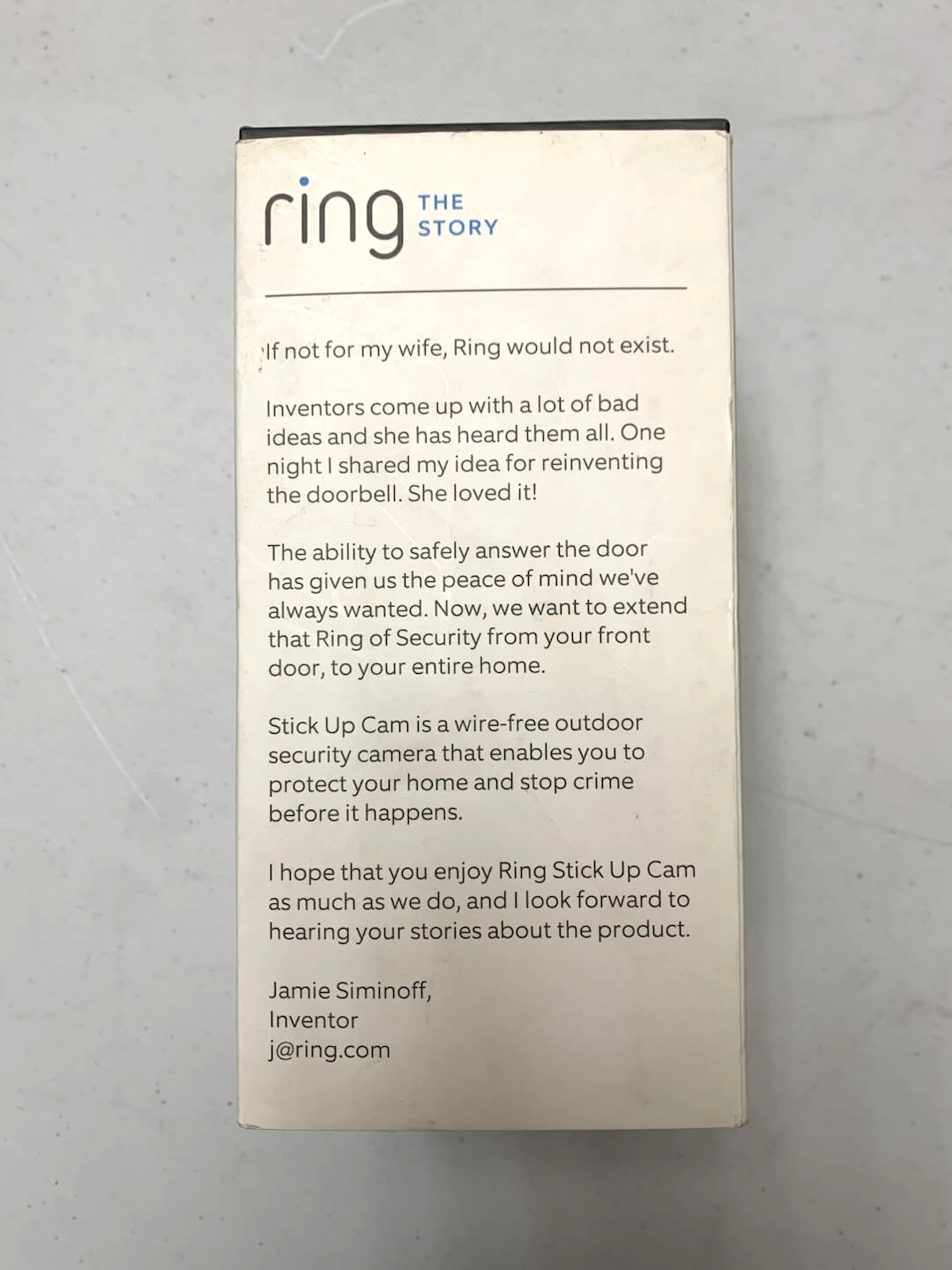 Ring Stick Up Cam Wireless Wire-Free Outdoor Security Camera NEW