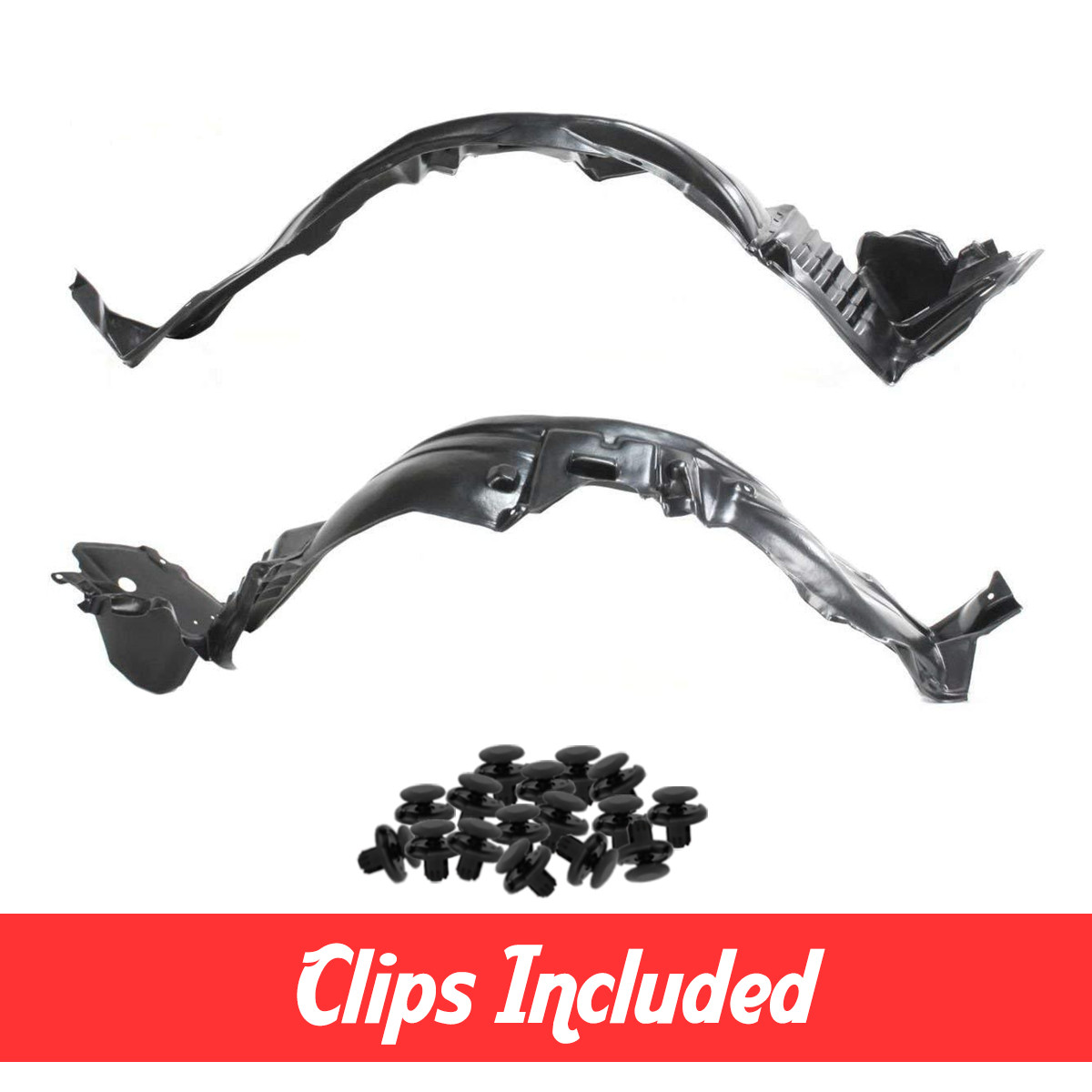 Left & Right Side Fender Liner Set w/ Clips For 1998-2005 Lexus GS300 GS400