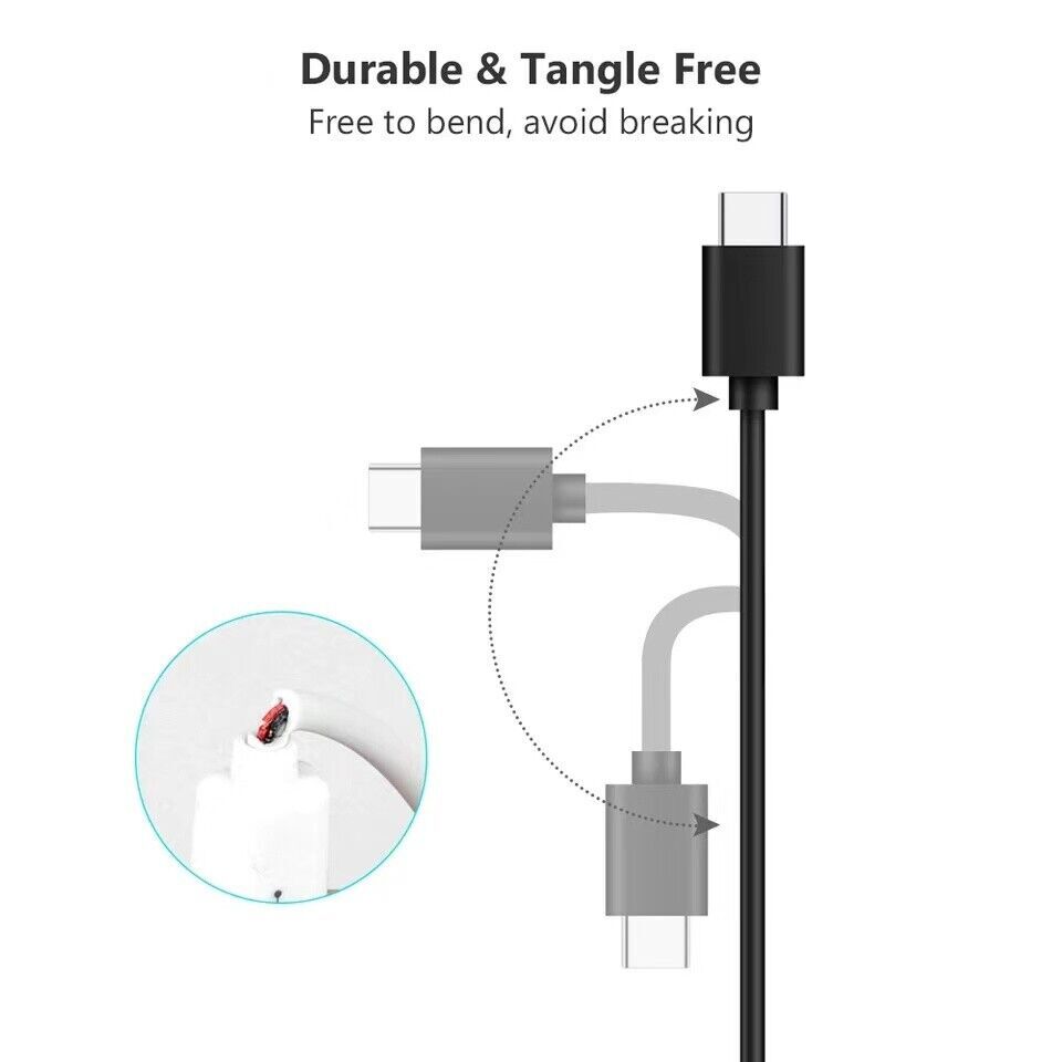 6FT OEM Type USB-C to USB-A Fast Charge Cable Cord Quick Charger Charging Sync