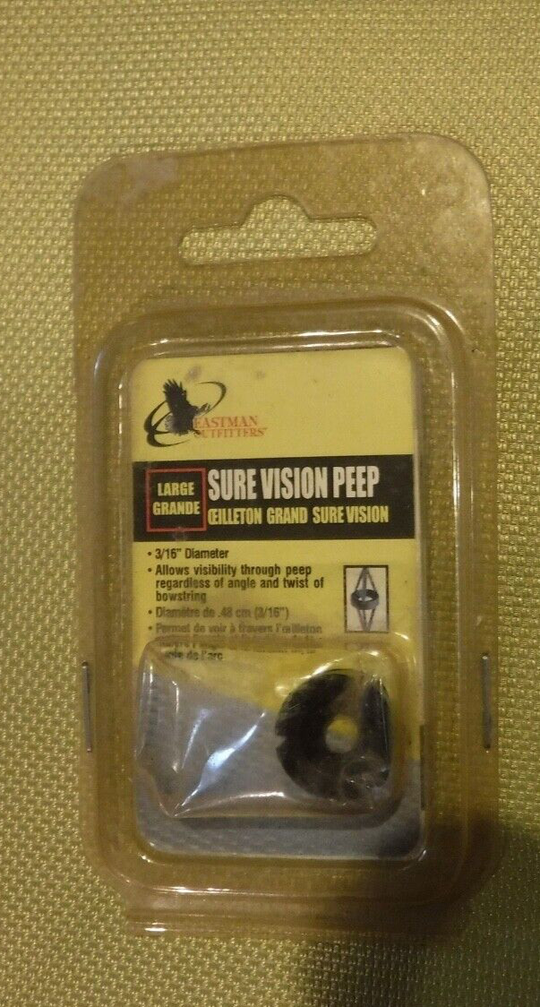 3/16 SURE VISION  PEEP BY EASTMAN  OUTFITTERS - For Archery NEW IN WRAP