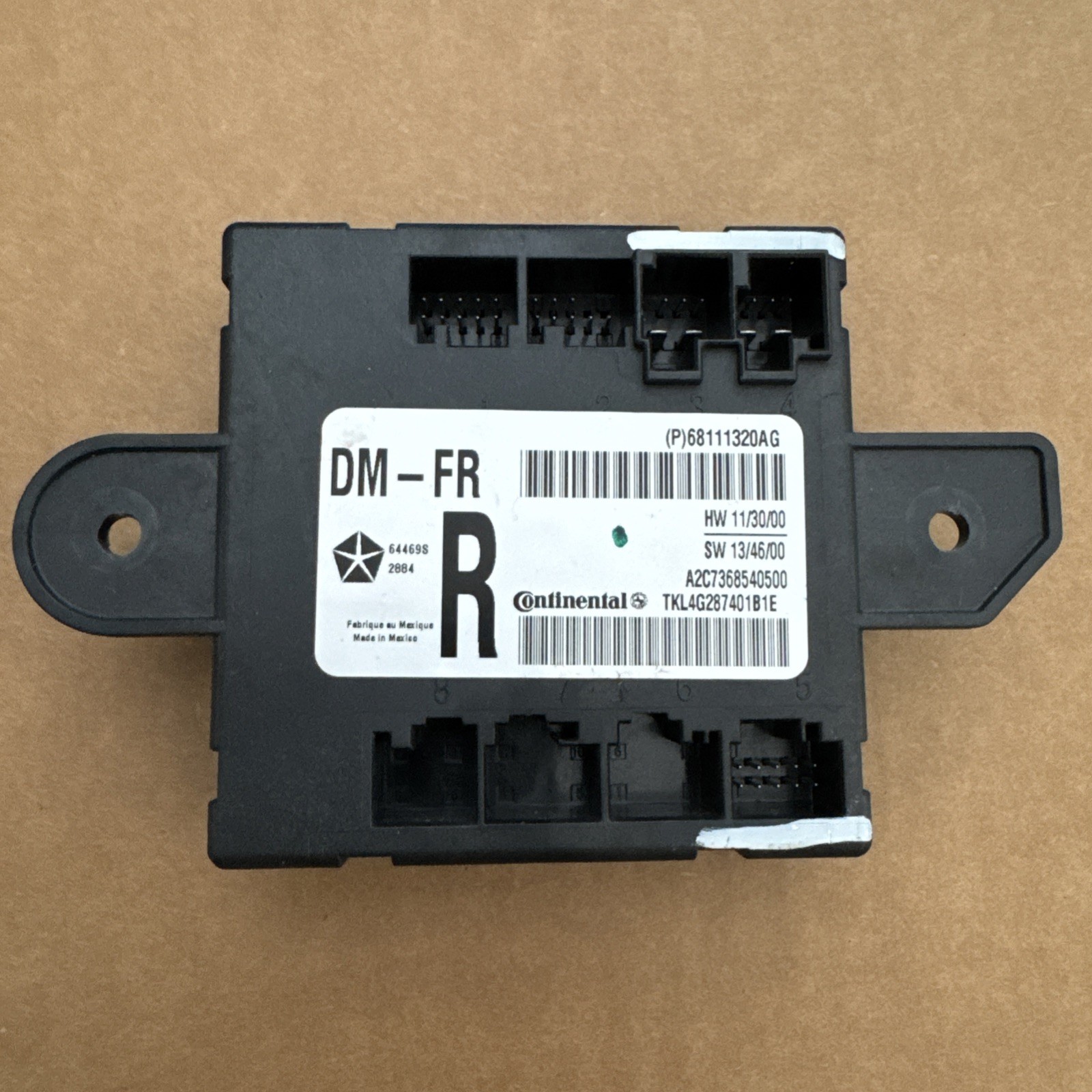 Mopar Passenger Side Front Door Control Module OEM 2011-2018 Part# 68111320AG