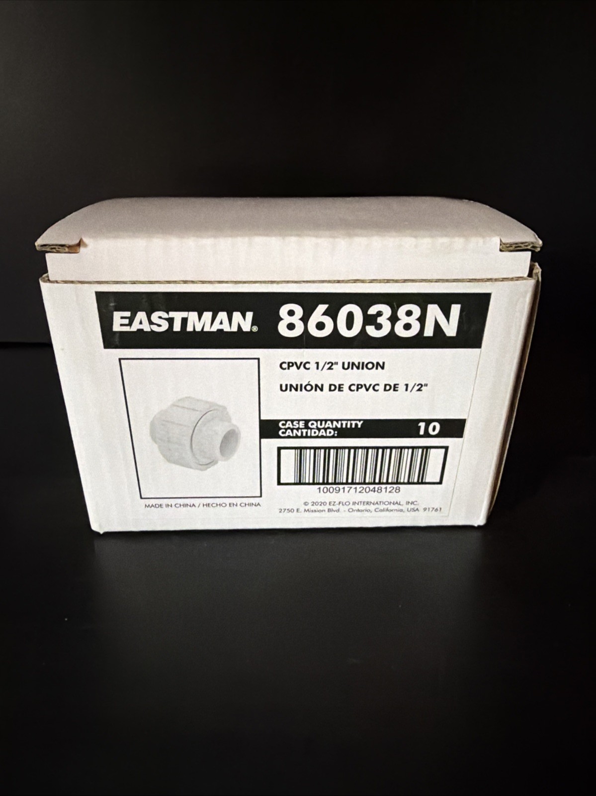 Eastman 86038N 1/2” CPVC Union Plumbing Fitting – Case of 10