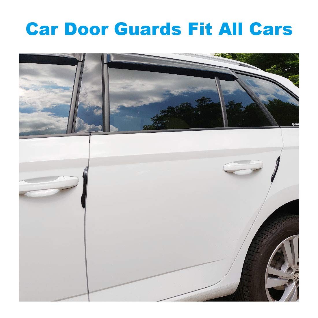 Hypersonic Black Car Door Edge Guard Trim Molding Crash Scratch Small,