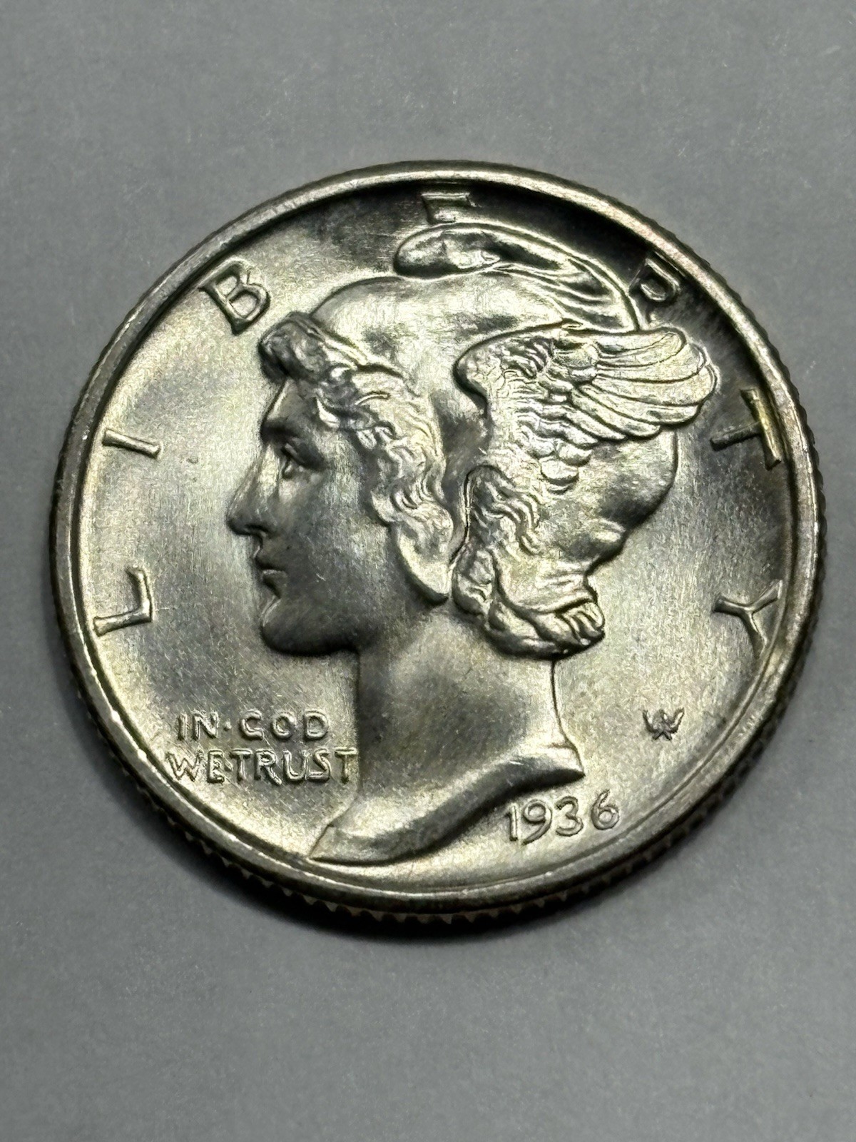 1936-S  Uncirculated Mercury Silver Dime - #19831