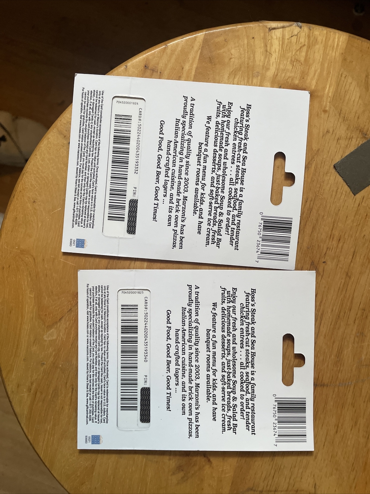 Hoss’s Gift Cards