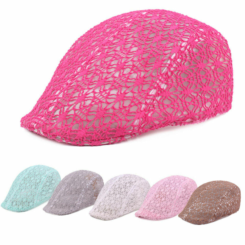 Women Ladies Lace Beret Driving Sun Cap Casual Cabbie Newsboy Hat CS240