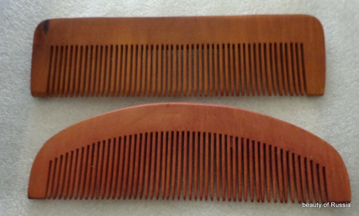 set of 2 Wood hair comb  unisex