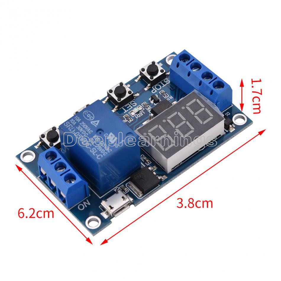 Micro USB 5V LED Automation Delay Timer Control Switch Relay Module Display NEW