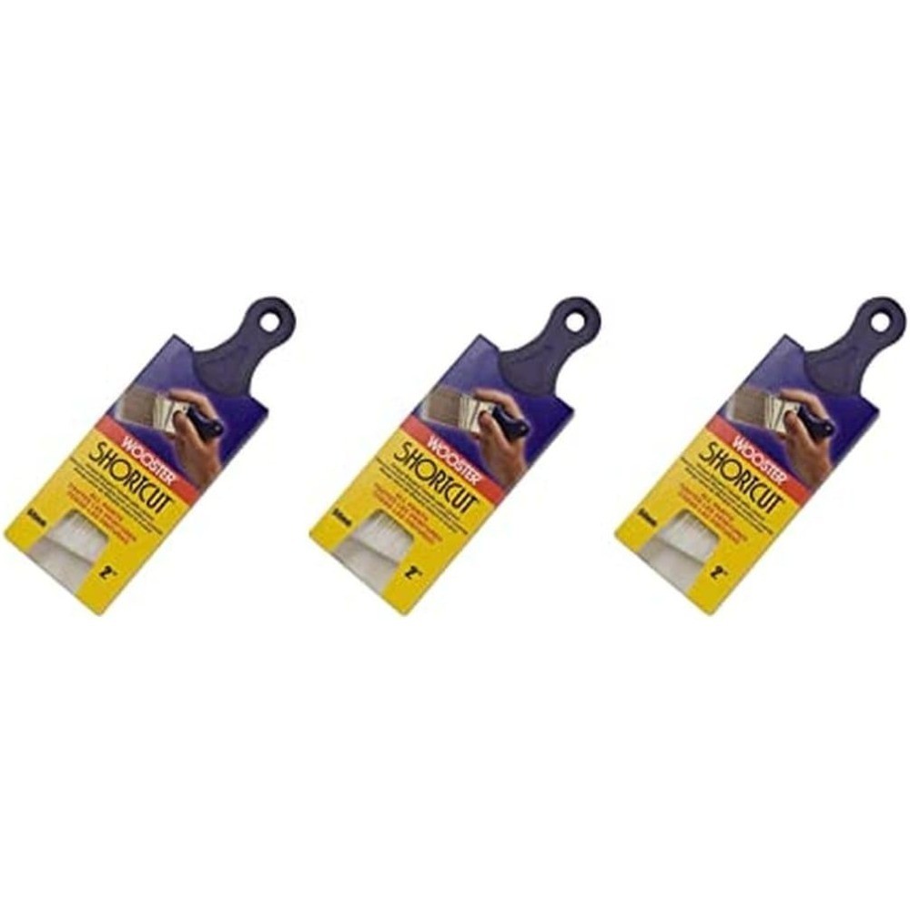 Brush Q3211-2 Shortcut Angle Sash Paintbrush, 2-Inch, White | Pack of 3