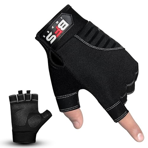 Gym Gloves for Weight Lifting,Workout Gloves with Full Palm Medium BLACK