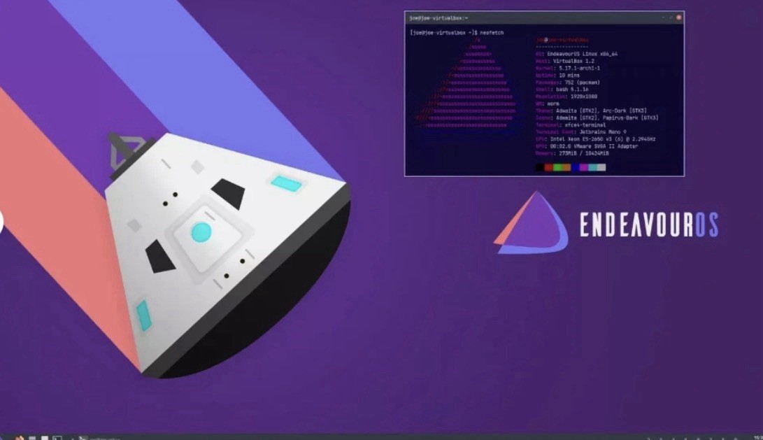 EndeavourOS Titan Neo Arch Linux DVD 64-Bit Rolling Release Install Disc UEFI