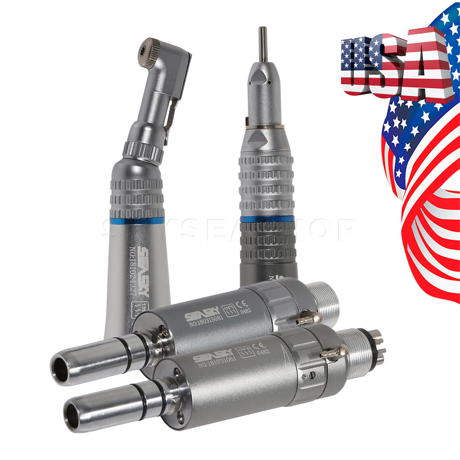 NSK Style Dental Slow Low Speed Contra Angle Straight Air Motor 2/4 H Handpiece