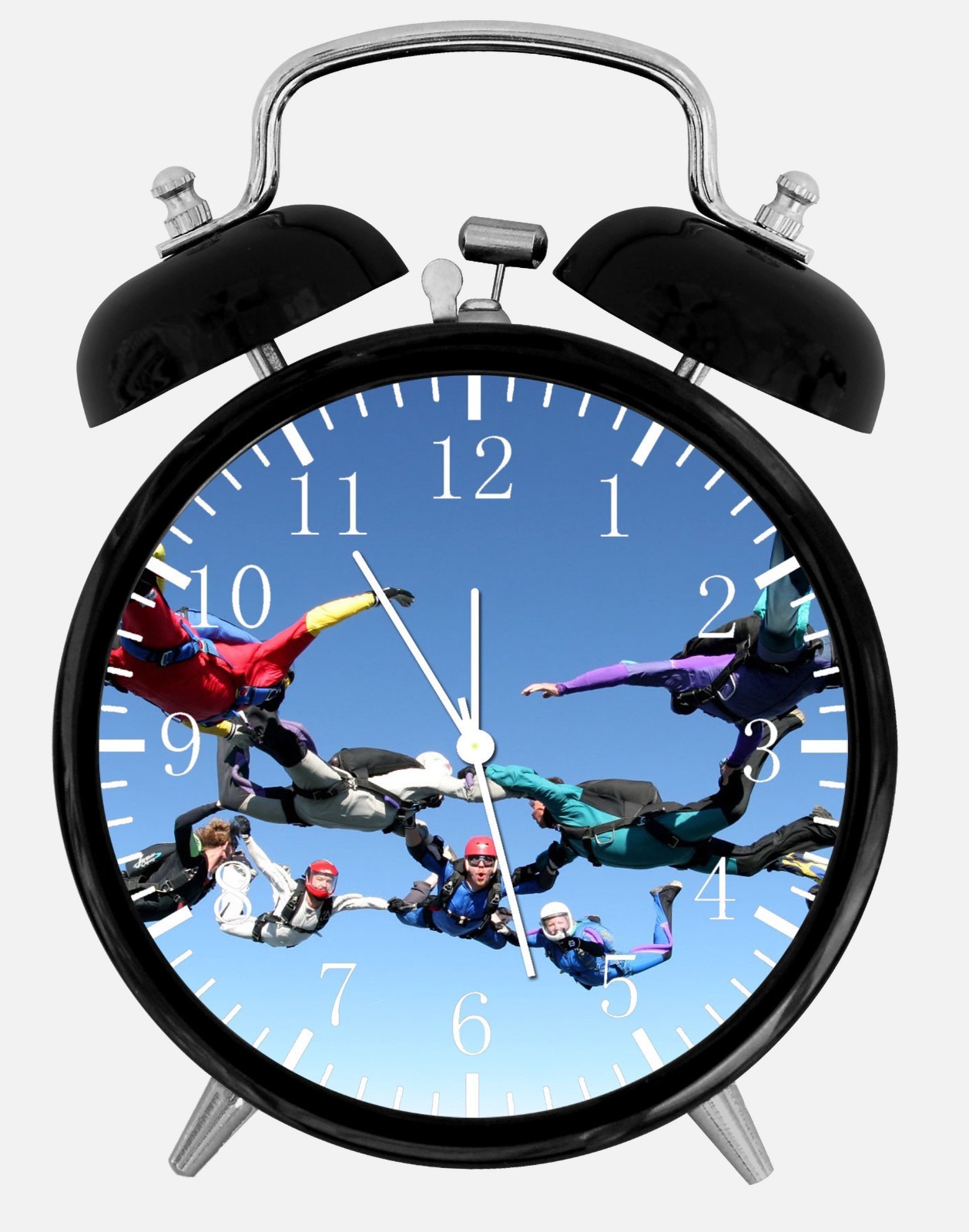 Skydiving Alarm Desk Clock 3.75" Room Office Decor Z148 Nice For Gift