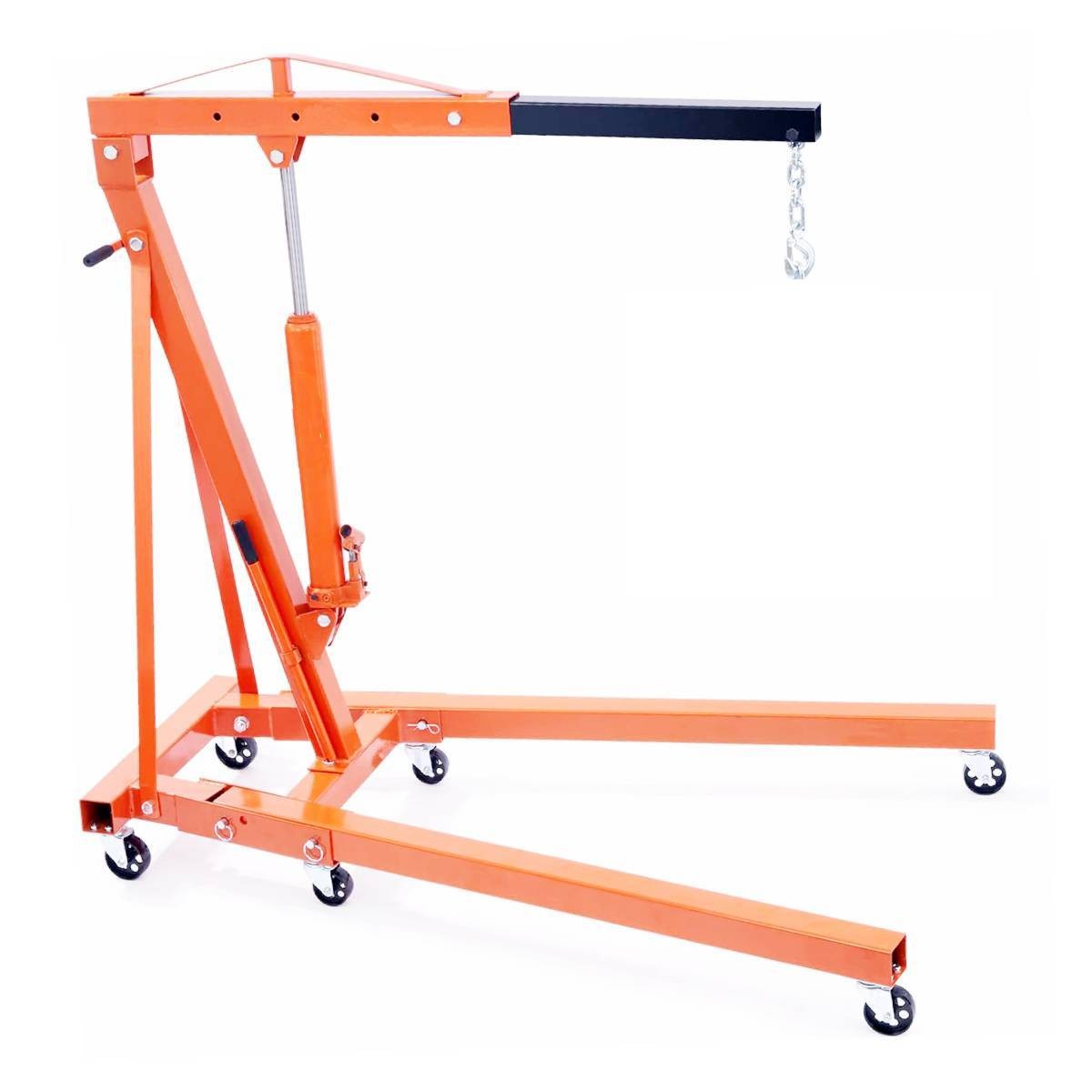 2T Heavey Duty Engine Motor Hoist Cherry Picker Shop Crane Lift 4000lbs Orange