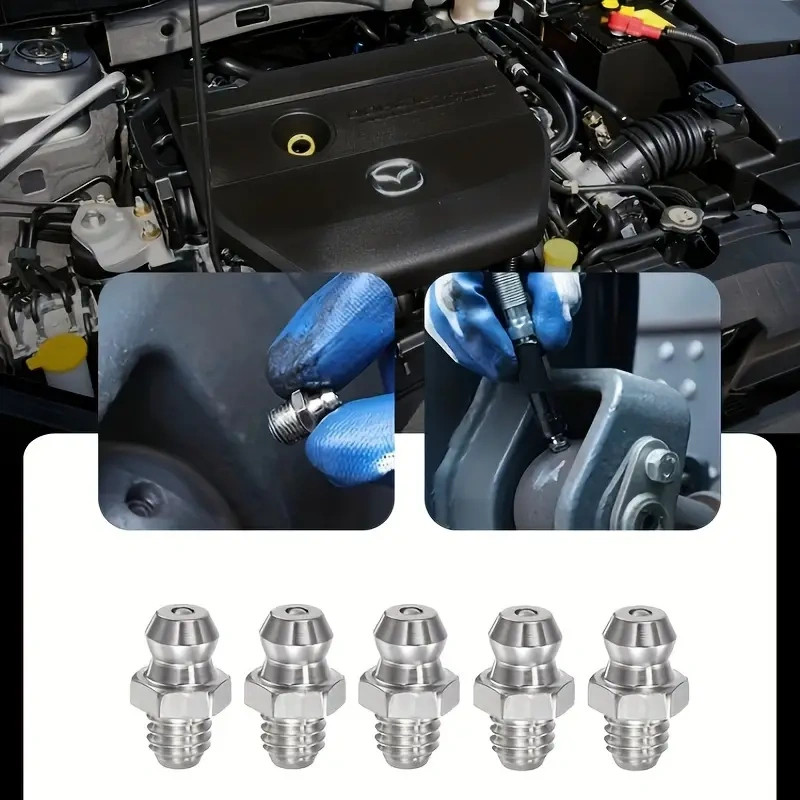 10x Straight Elbow Grease Nozzle Oil Injection Pressure Automotive