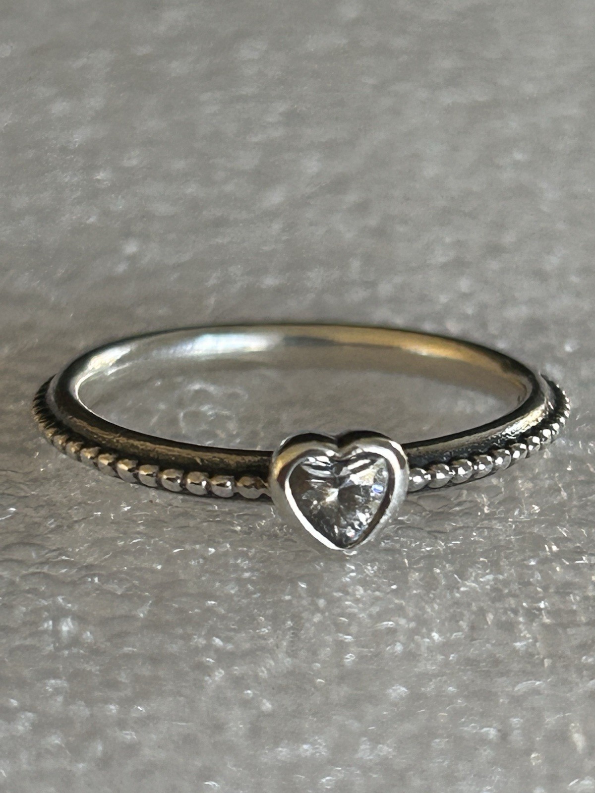Genuine Pandora 🌟 One love Cz heart Ring 🌟 Size 56 - S925 ALE - 190896CZ