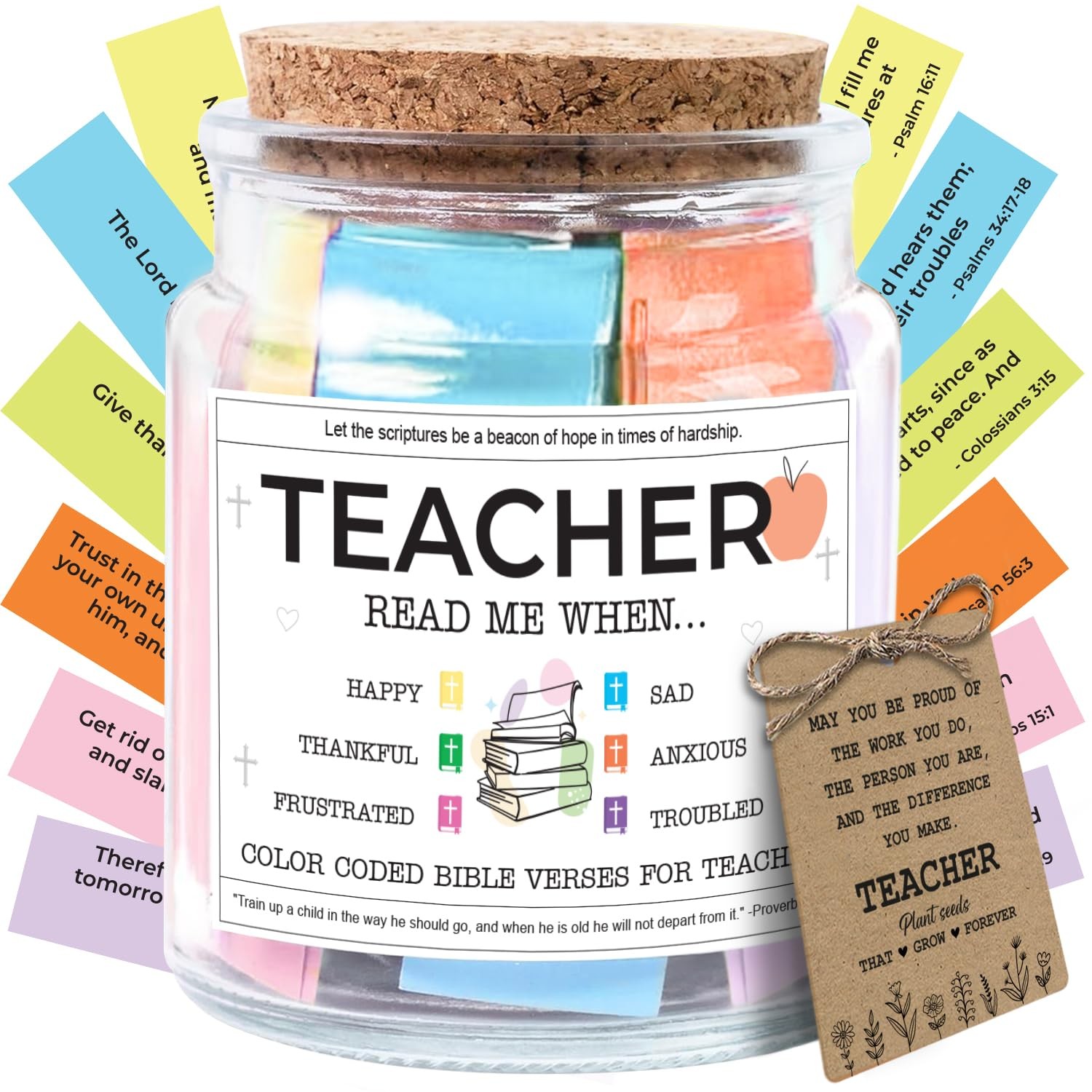 NewEleven Teacher Gifts For Women, Men - 5 Ounces, ‎Bible Jar