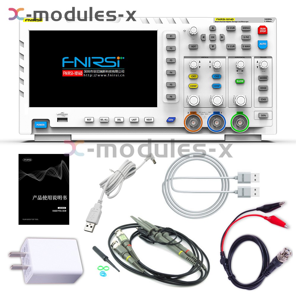 FNIRSI 1014D 7inch LCD 2 Channel Signal Generator Digital Storage Oscilloscope