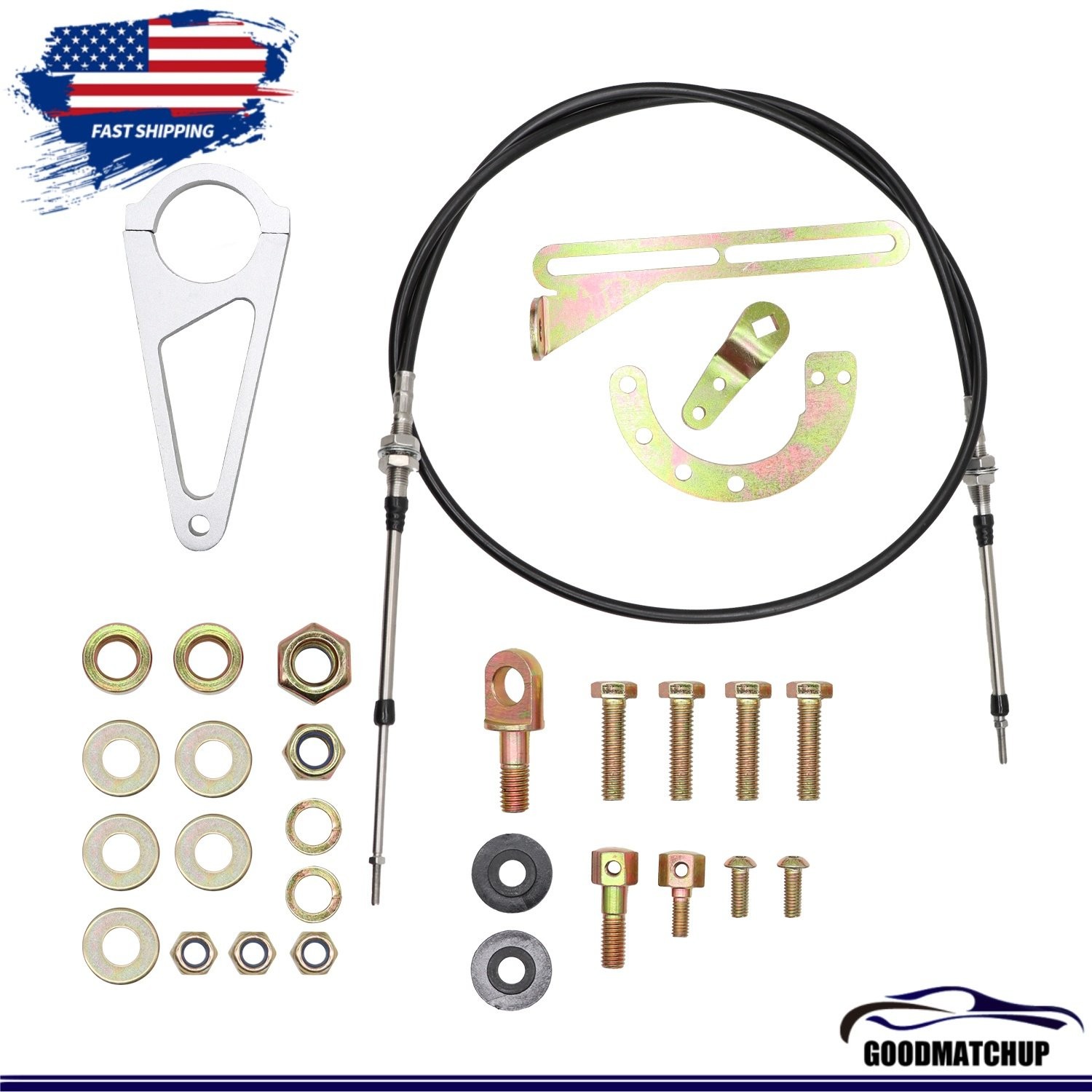For GM Hard Column Cable Shift Linkage Kit Transmission 2" ACA-1804 Aftermarket