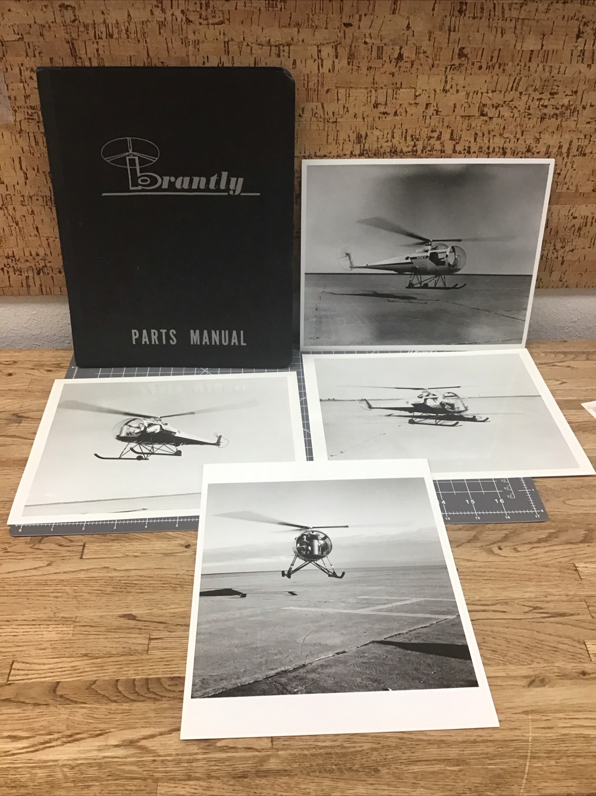 RARE Original Brantly B-2A Helicopter Parts Manual / Picture Prints ER-3