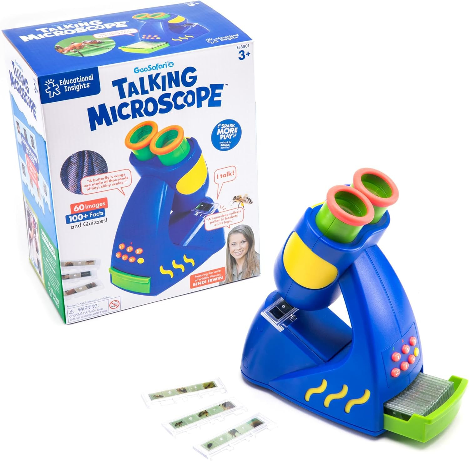 Geosafari Talking Microscope - Kids Microscope Toy Featuring Bindi Irwin, Intera
