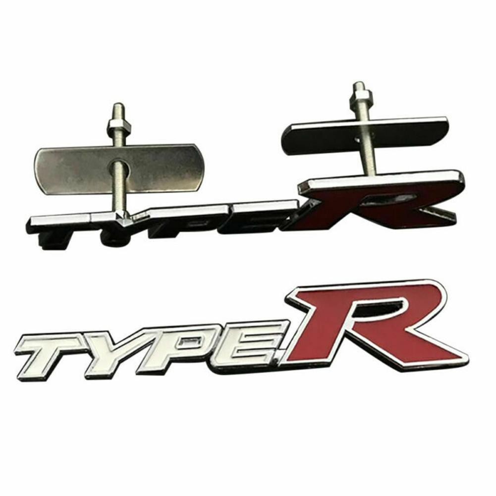 Car Metal Grilles Badge Emblem Gasket Screws Decoration For Honda Civic