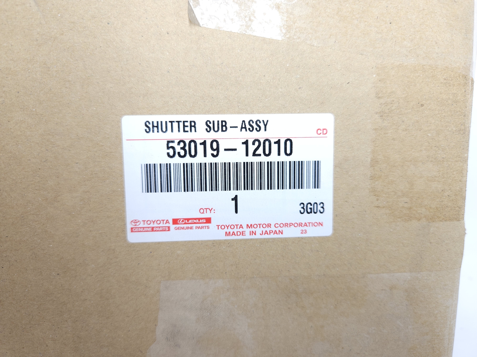 Genuine OEM Toyota 53019-12010 Grille Shutter Assy 2020-22 Corolla 2019-22 Prius