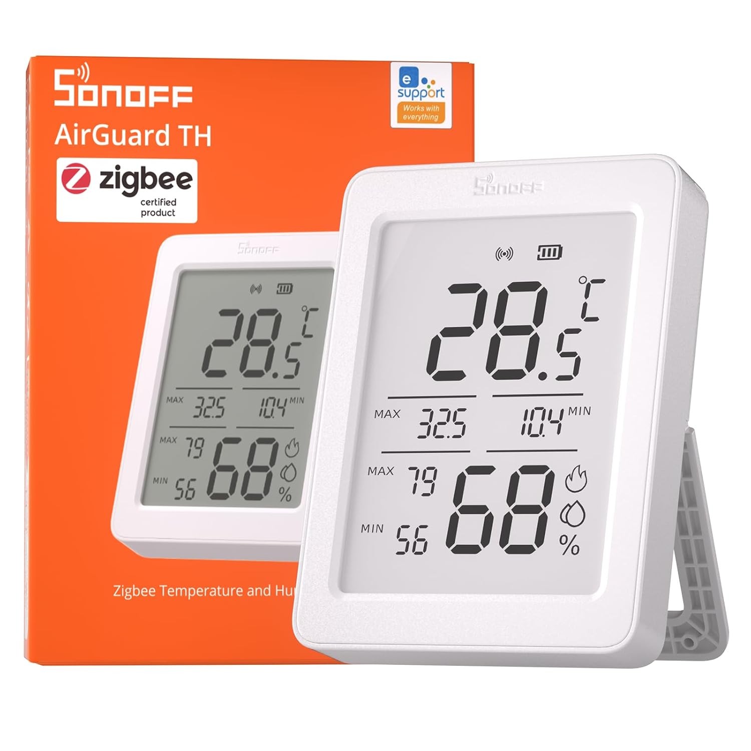 SONOFF 3.6'' LCD Zigbee Smart Temperature Humidity Sensor eWeLink Remote Control