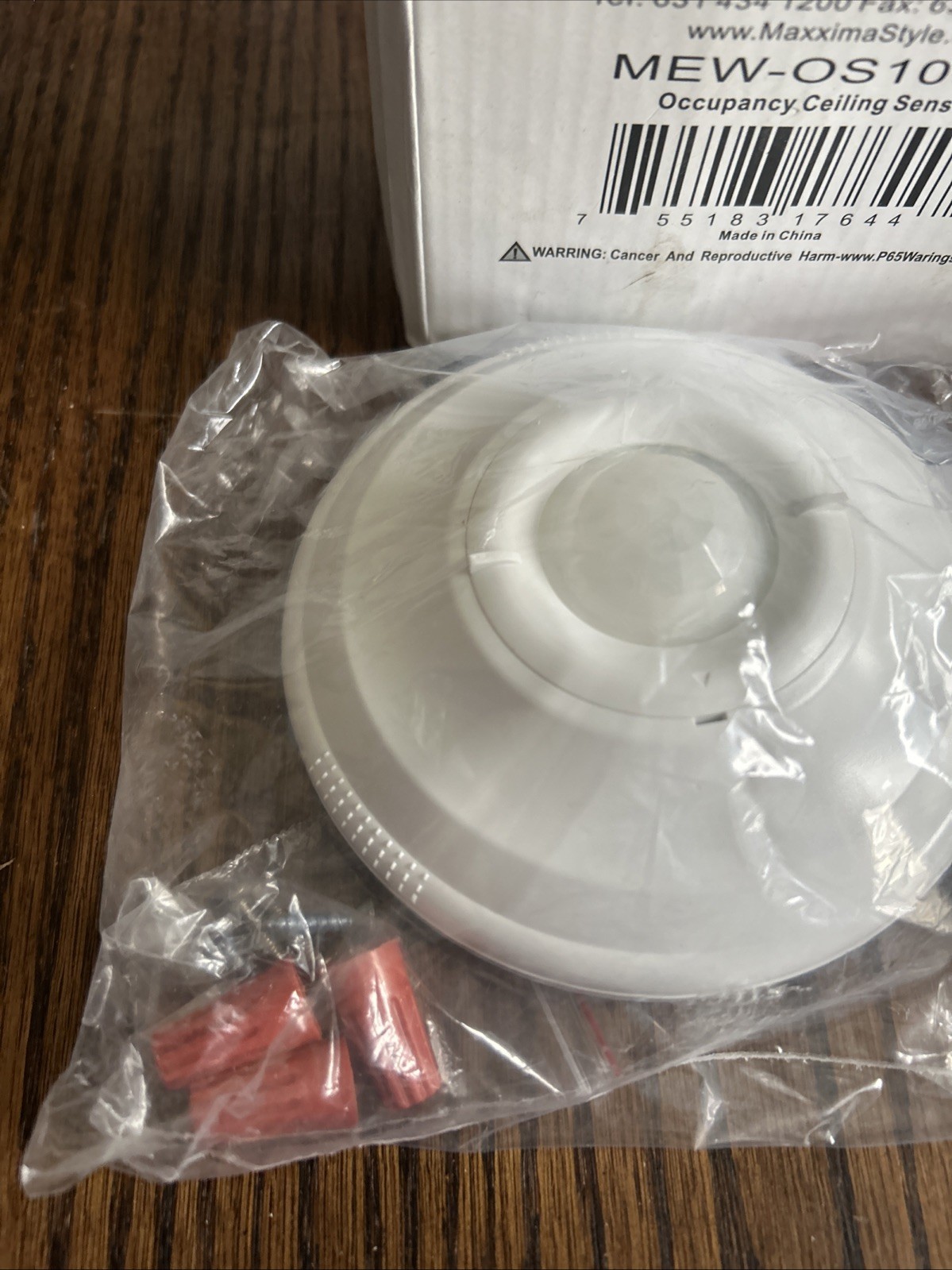 Maxxima MEW-OS100W Ceiling Mount 360 Degree PIR Occupancy Motion Sensor NEW!